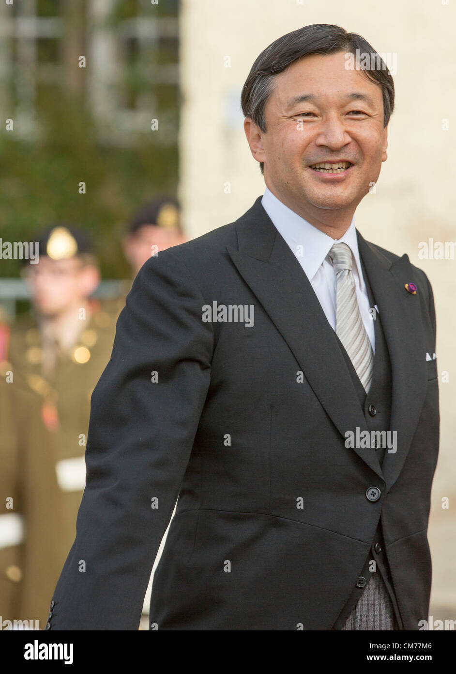 20/10/2012 - Luxembourg - Luxembourg City - Wedding of the Hereditary Grand Duke Guillaume and Countess Stéphanie de Lannoy at the Luxembourg Cathedral. Arrivals.Prince Naruhito. Stock Photo
