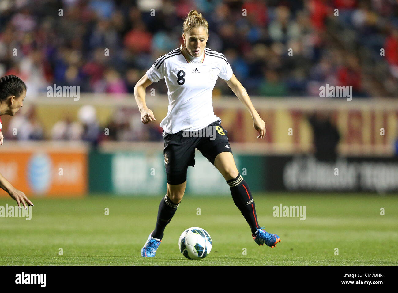 20.10.2012. Chicago, USA.  Kim Kulig (GER). The United States Women's National Team played the Germany Women's National Team at Toyota Park in Bridgeview, Illinois in a women's international friendly soccer match. The game ended in a 1-1 tie. Stock Photo