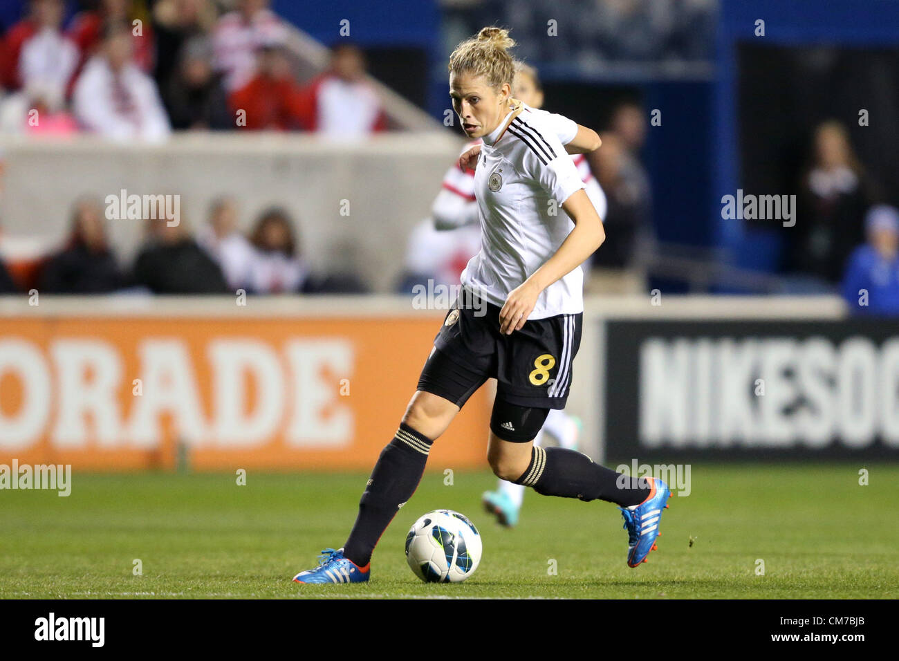 20.10.2012. Chicago, USA.  Kim Kulig (GER). The United States Women's National Team played the Germany Women's National Team at Toyota Park in Bridgeview, Illinois in a women's international friendly soccer match. The game ended in a 1-1 tie. Stock Photo