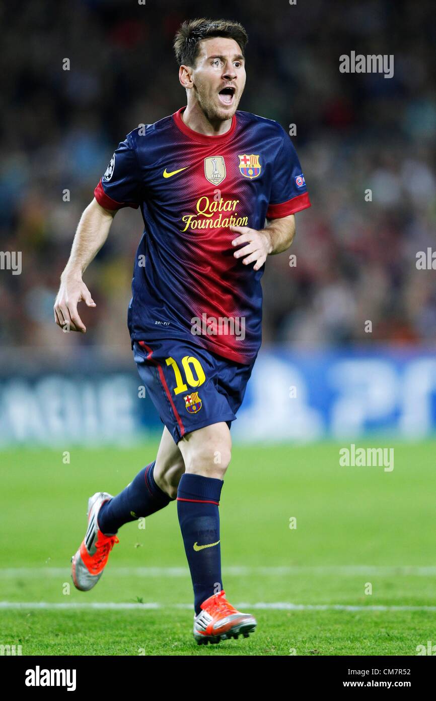 Barcelona, Spain. Lionel Messi (Barcelona), OCTOBER 23, 2012 - Football