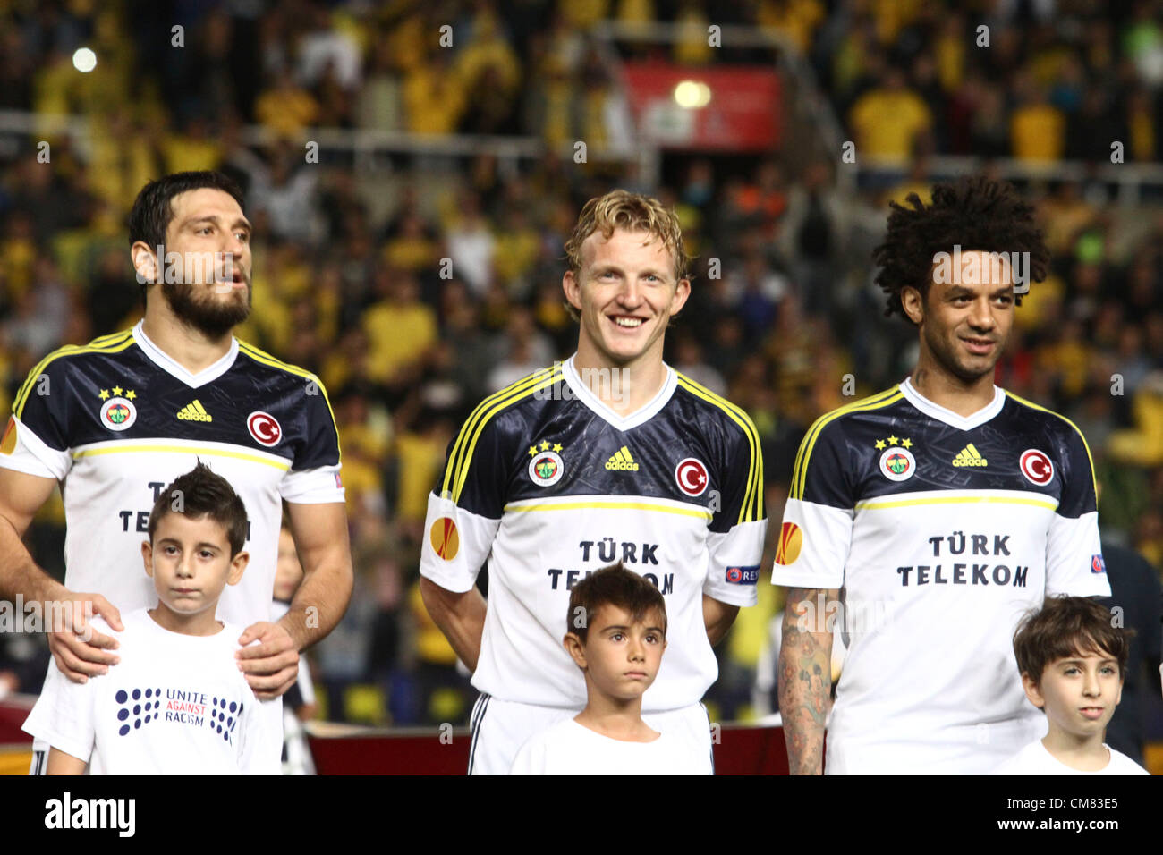 CYPRUS, Nicosia : Fenerbahce and AEL Limassol during their UEFA Europa League group C football match at GSP Stadiu Stock Photo