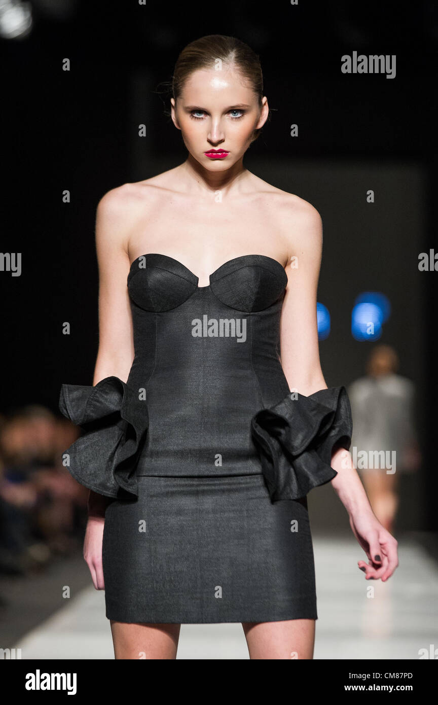 October 26, 2012 Lodz, Poland - Model on the runway during the Grzegorz ...