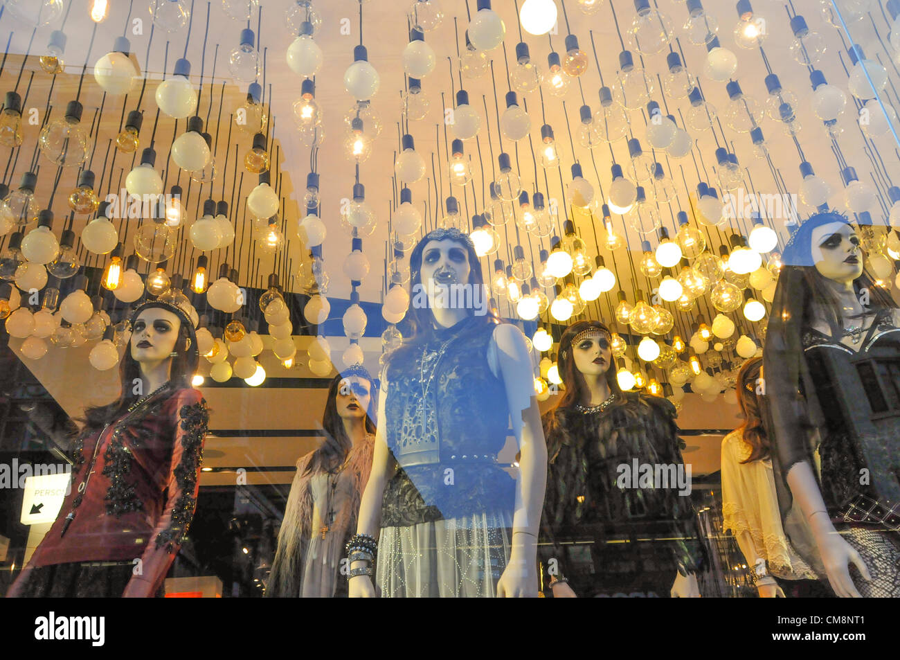 Oxford Street, London, UK. 29th October 2012. clothes store