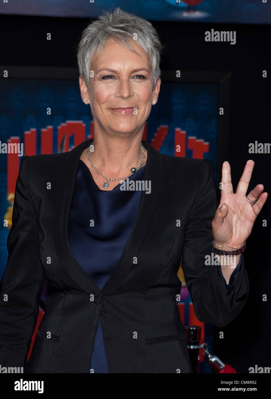Jamie Lee Curtis at arrivals for WRECK-IT RALPH Premiere, El Capitan Theatre, Los Angeles, CA October 29, 2012. Photo By: Emiley Schweich/Everett Collection Stock Photo