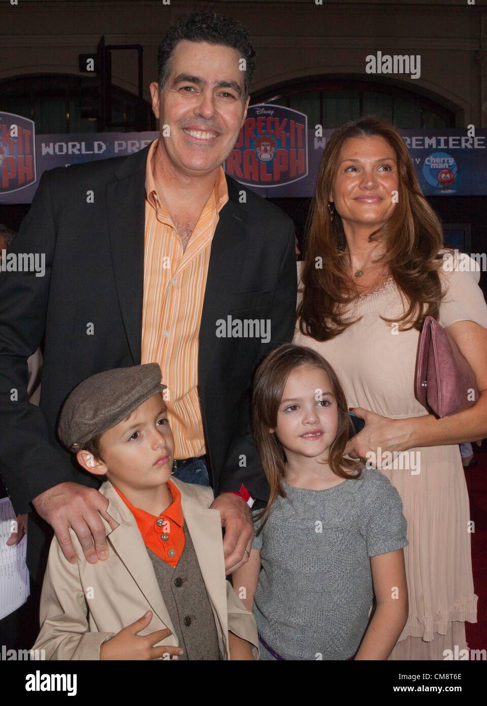 Adam Carolla, Family at arrivals for WRECK-IT RALPH Premiere, El Capitan Theatre, Los Angeles, CA October 29, 2012. Photo By: Emiley Schweich/Everett Collection Stock Photo