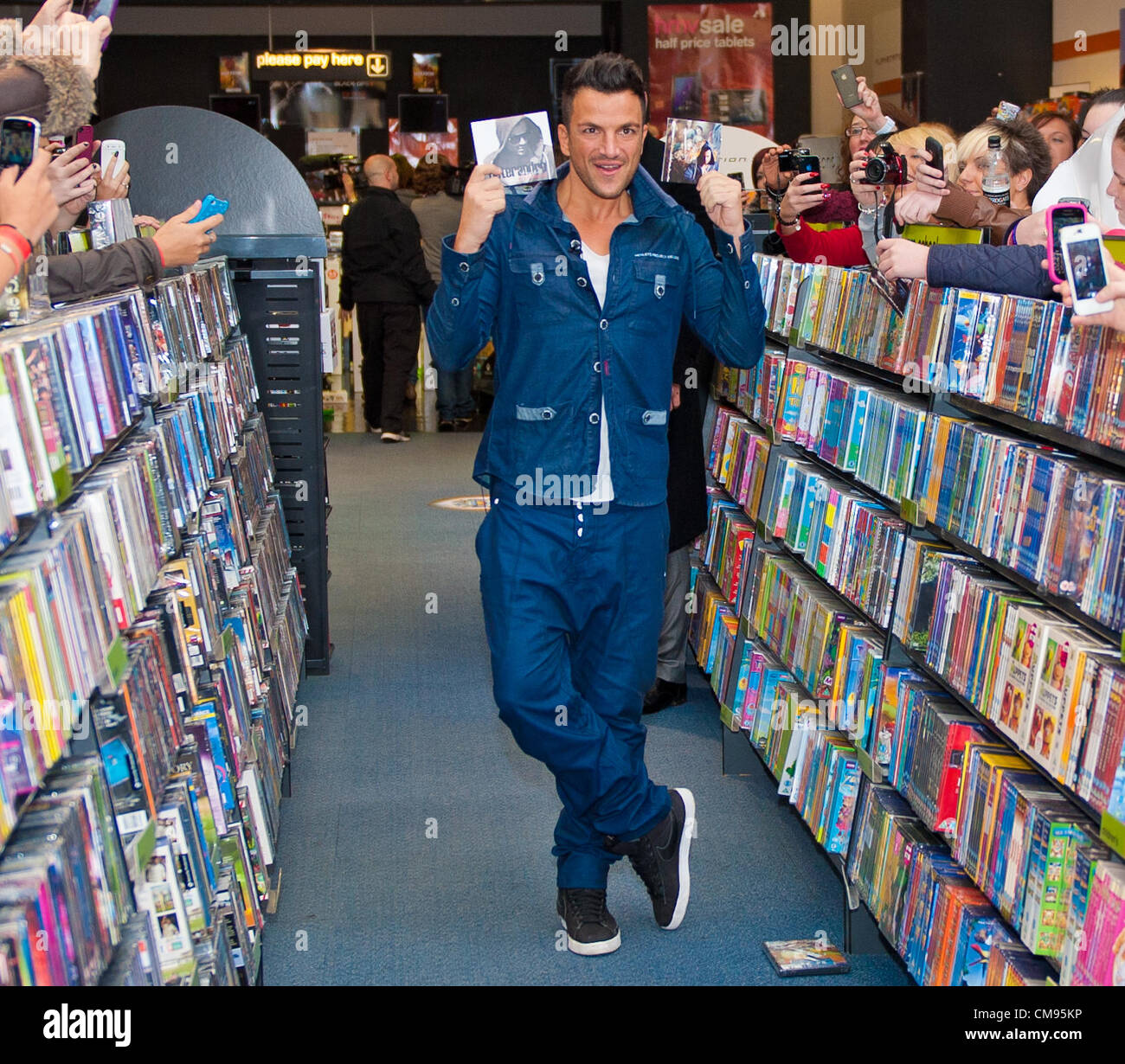 Picture By: Charlie Bryan Picture :Birmingham UK.Peter Andre signing his latest CD at HMV store at  Fort Dunlop.Charlie Bryan/Alamy News Date  01/11/2012 Stock Photo