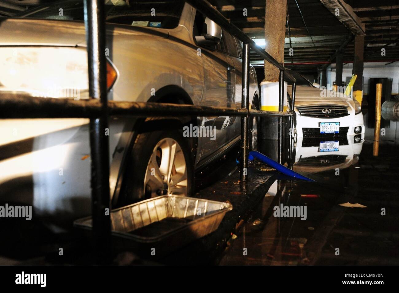 Nov 1 2012 Manhattan New York U S Flooded Parking Garage