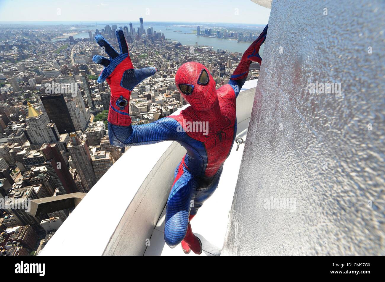 June 27 2012 New York New York U S Spider Man Scales The