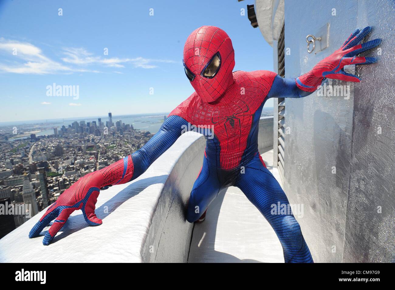 June 27 2012 Manhattan New York U S Spider Man Scales The