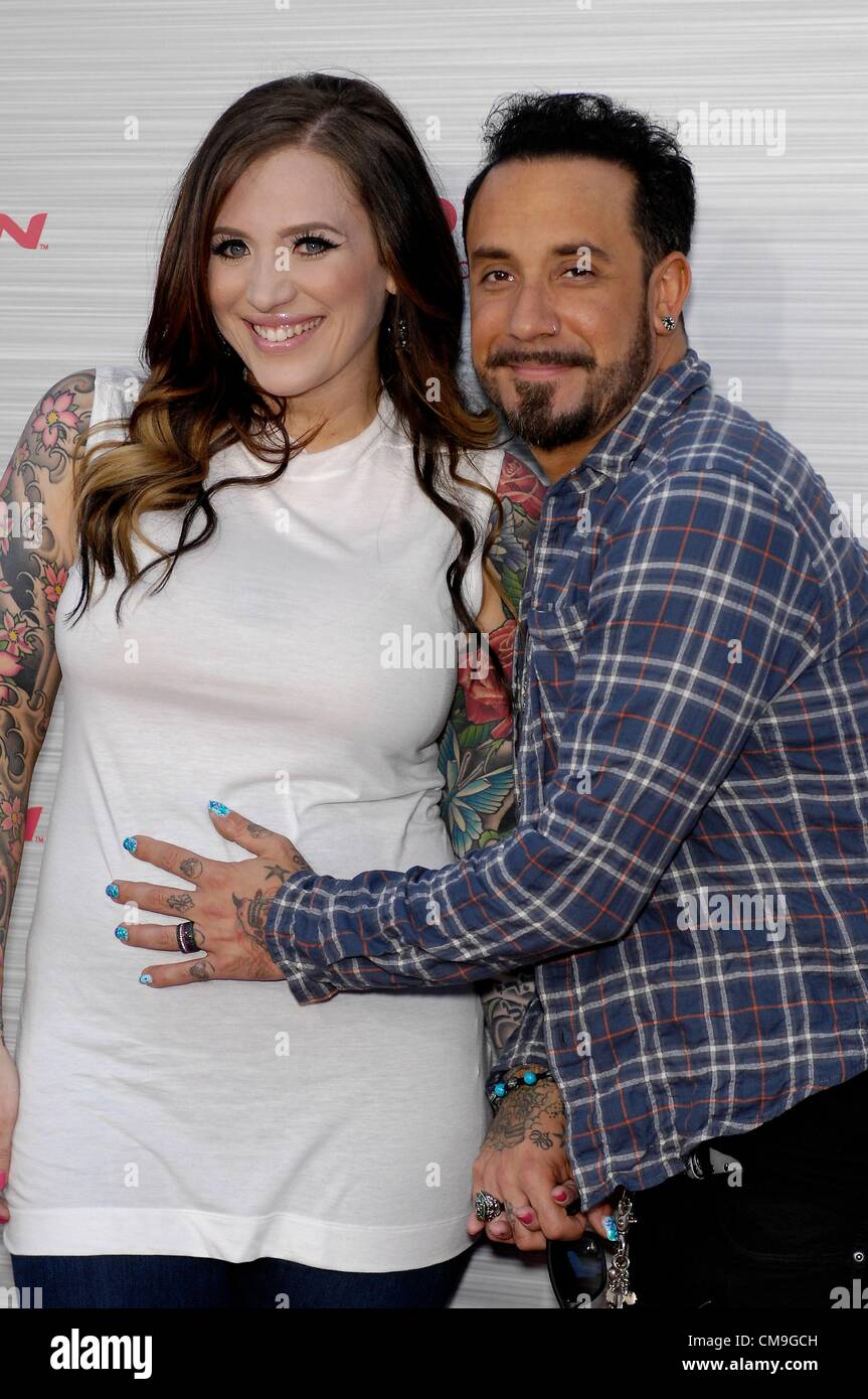 Rochelle Karidis, A.J. Mclean at arrivals for THE AMAZING SPIDER