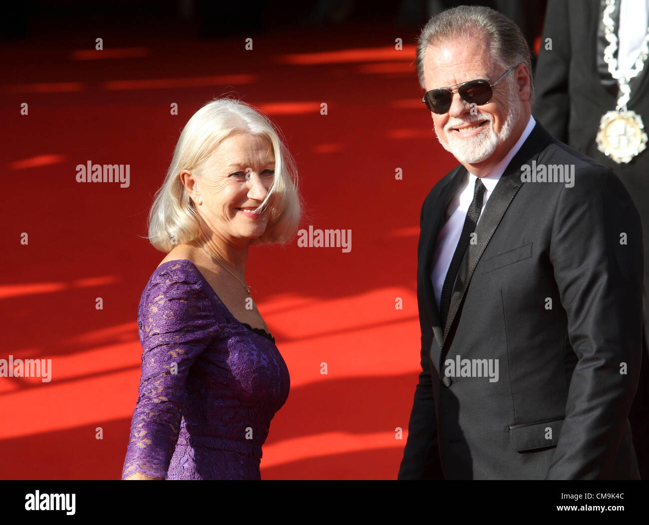 British actor Helen Mirren together with her husband, American director