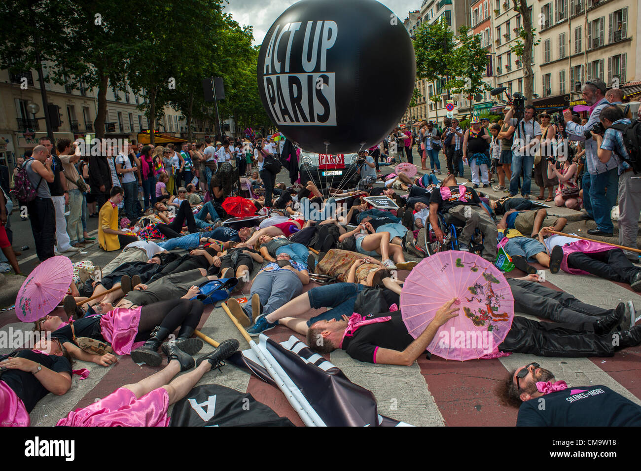 Paris, France - Group Aids Activists, Act Up Action Against Sex Club the  Sexodrome, in Pigalle, to Protest Lack of Safe Sex Materials. 1990's LGBT  Demonstration, activist protest Stock Photo - Alamy