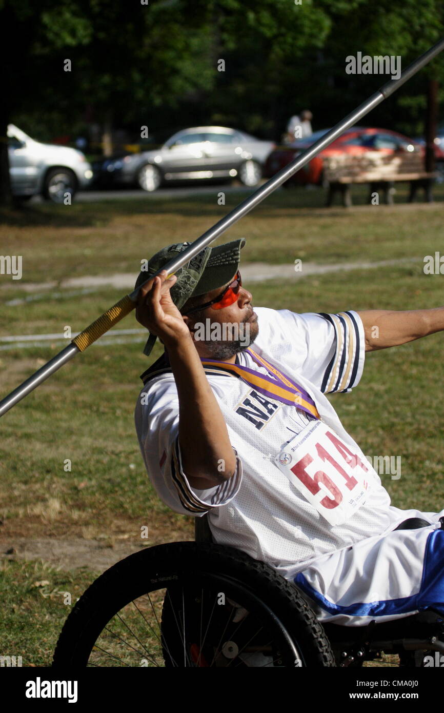 William Treadway Jr. throws the Javelin in the Masters division at the