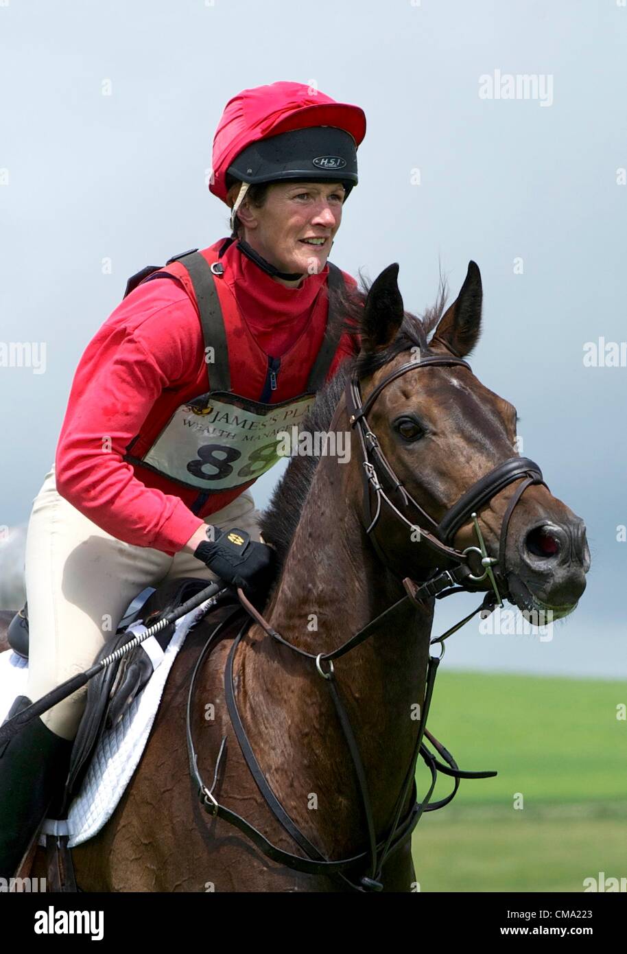 01.07.2012 Barbury Castle International Horse Trials, Marlborough, England. England's Beanie Sturgis riding Lebowski during the CIC*** Cross Country. Stock Photo