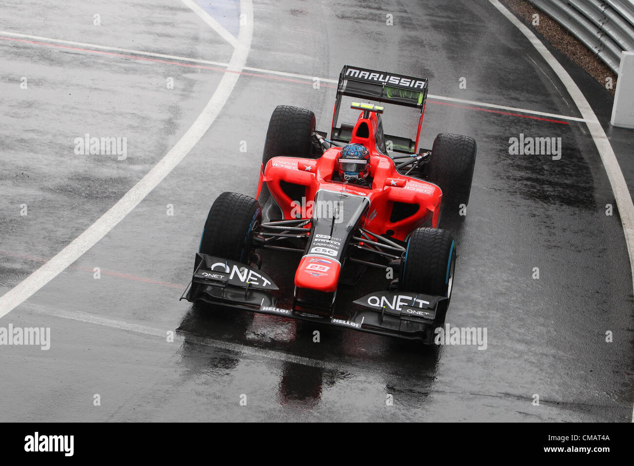 06.07.2012 Towcester, England.  formula 1 GP, Great Britain in Silverstone 06.07.2012, Charles Pic, Marussia F1 Team Stock Photo