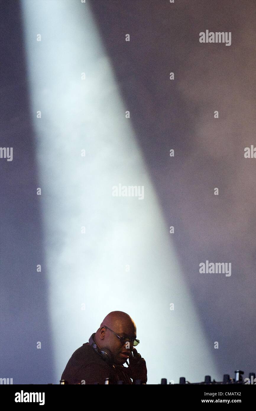 July 6, 2012 - Arganda Del Rey, Madrid, Spain - English DJ CARL COX perfoms on stage during day two of Rock in Rio Madrid 2012 at Ciudad del Rock. (Credit Image: © Jack Abuin/ZUMAPRESS.com) Stock Photo