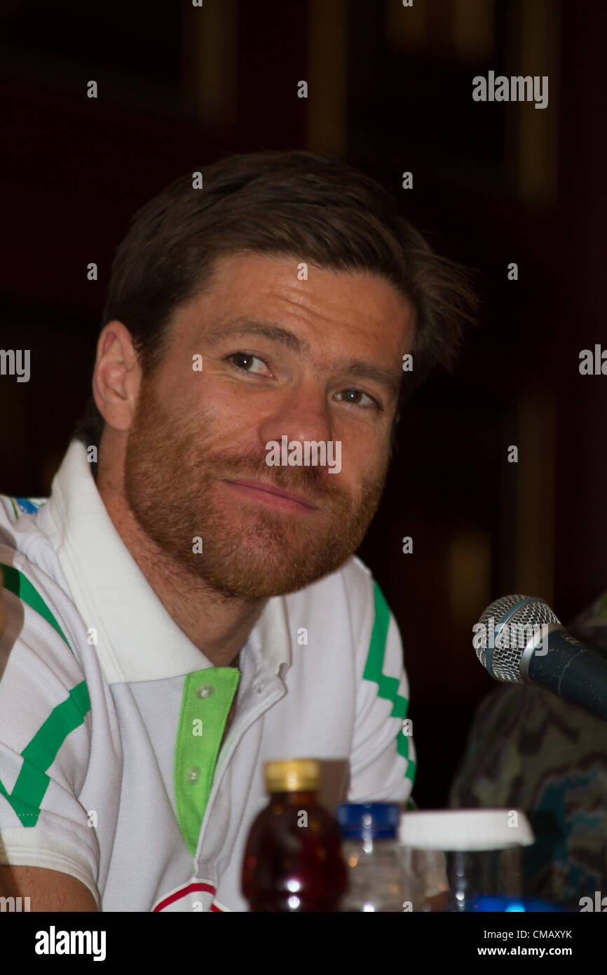 spanish soccer star Xabi Alonso during a press conference on 07/07/2012 in Jakarta, Indonesia