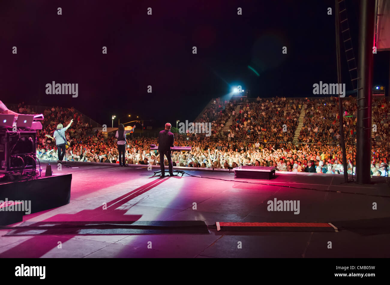 LINCOLN, CA - July 6: Foreigner performs at Thunder Valley Casino Resort in Lincoln, California on July 6, 2012 Stock Photo