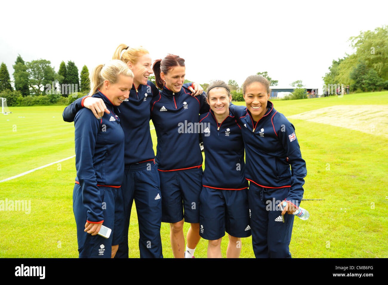 09.07.2012. Champneys Spa and Hotel, Ashby de la Zouch, Leicester. The Ladies Team GB Football Squad attending the Ladies and Mens training session Stock Photo