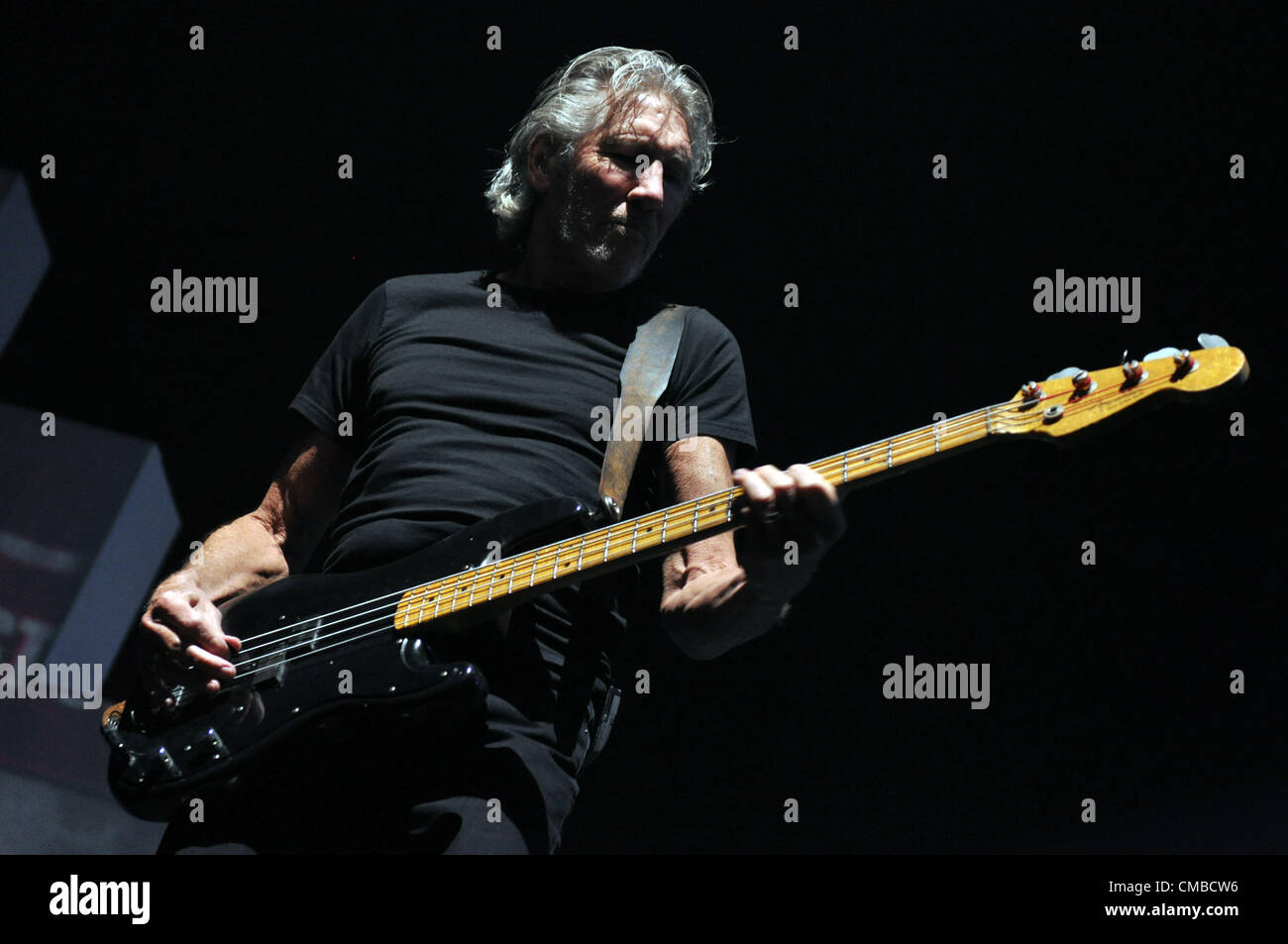July 09, 2012 - Raleigh, North Carolina, U.S. - Singer ROGER WATERS performing 'The Wall Live' at the PNC Arena located in Raleigh. (Credit Image: © Tina Fultz/ZUMAPRESS.com) Stock Photo