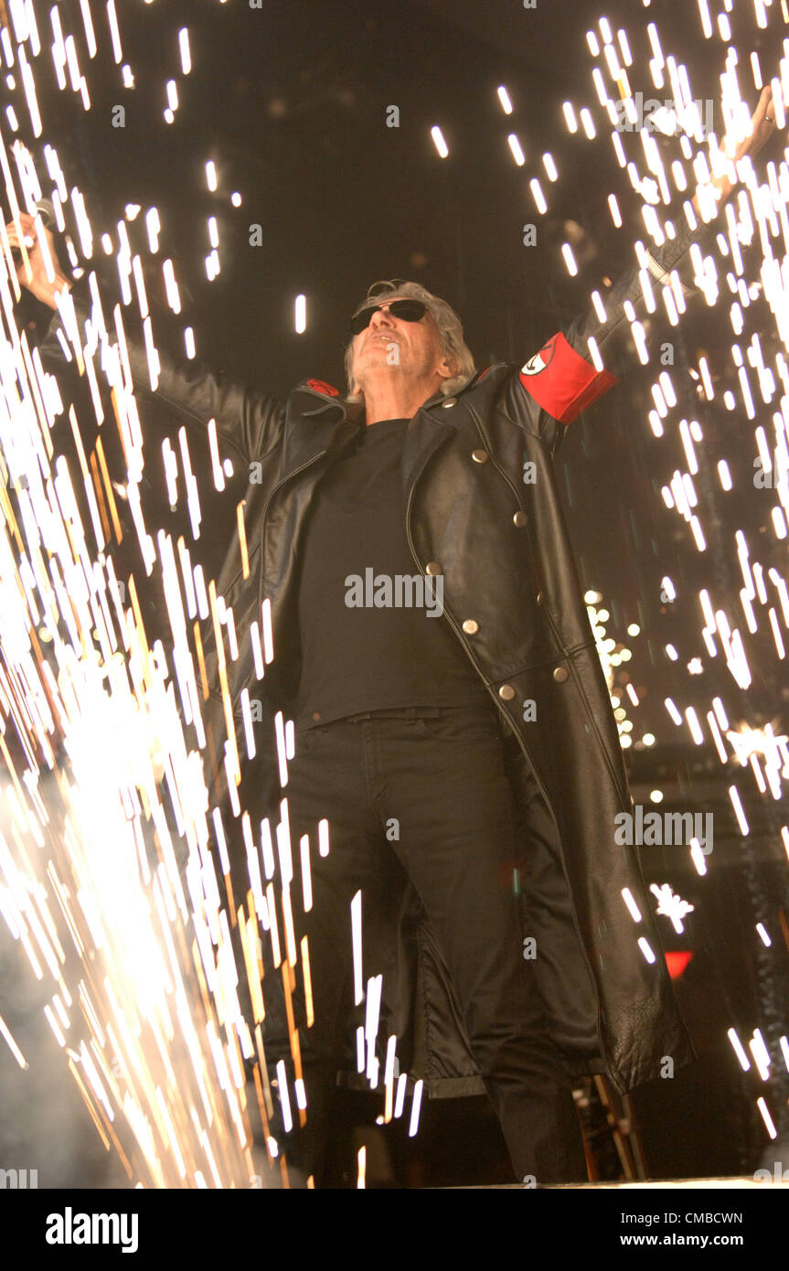July 09, 2012 - Raleigh, North Carolina, U.S. - Singer ROGER WATERS performing 'The Wall Live' at the PNC Arena located in Raleigh. (Credit Image: © Tina Fultz/ZUMAPRESS.com) Stock Photo