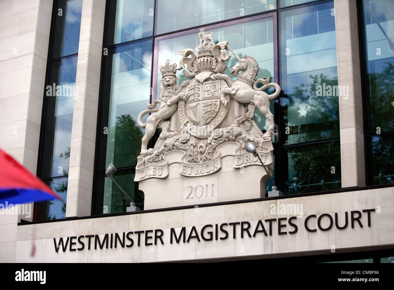 London, UK. Wednesday 11th July 2012. Westminster Magistrates Court, Marylebone Road, London, UK. Stock Photo
