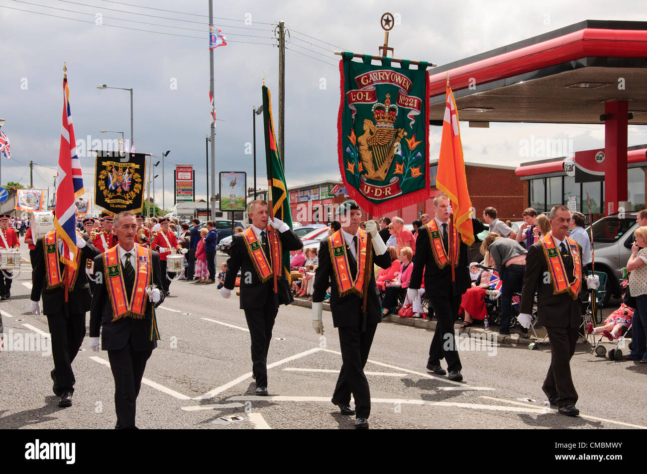 12th july parades in carrickfergus northern ireland, orange men