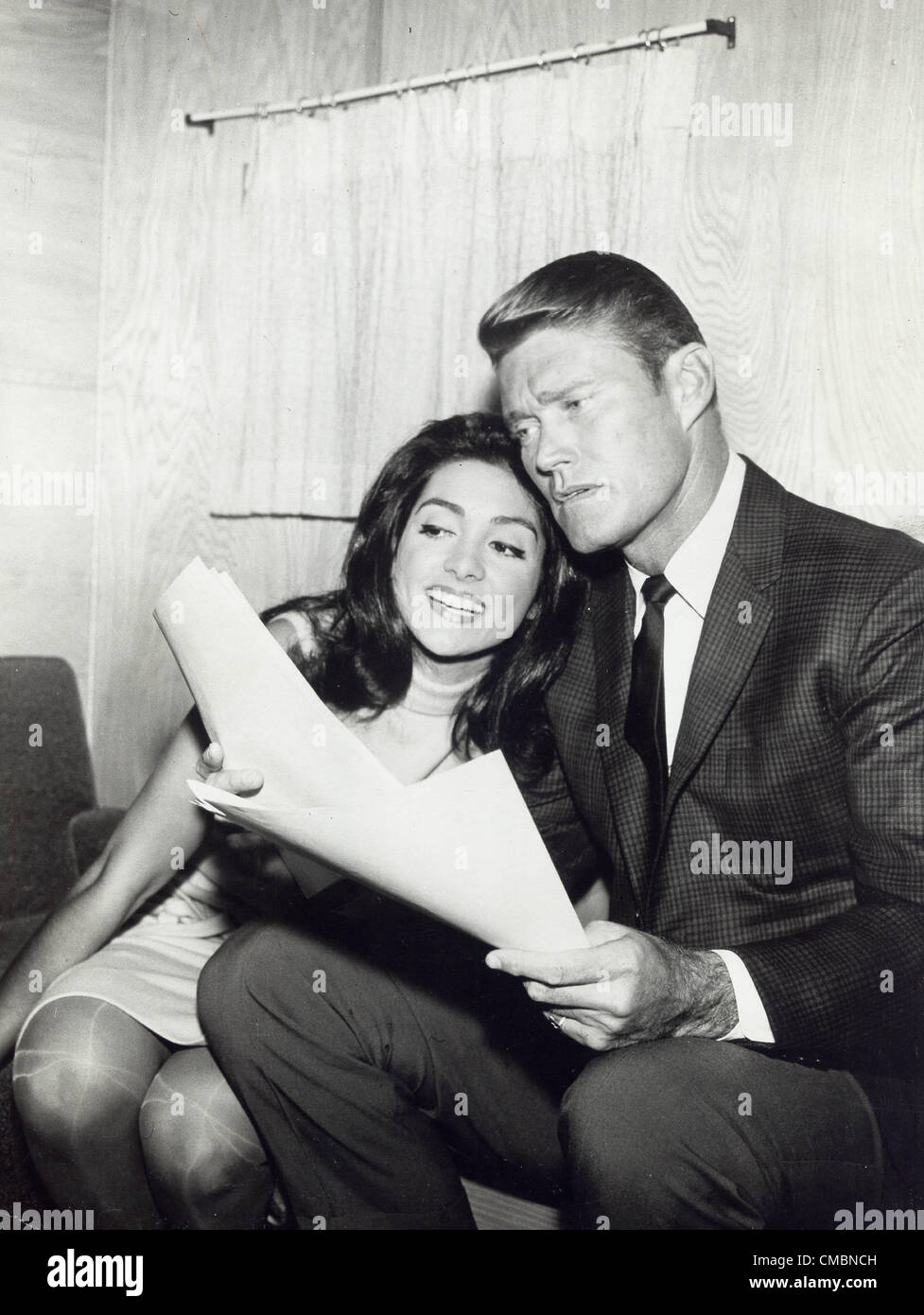 CHUCK CONNORS with wife.Supplied by   Photos inc.(Credit Image: Â© Supplied By Globe Photos Inc/Globe Photos/ZUMAPRESS.com) Stock Photo