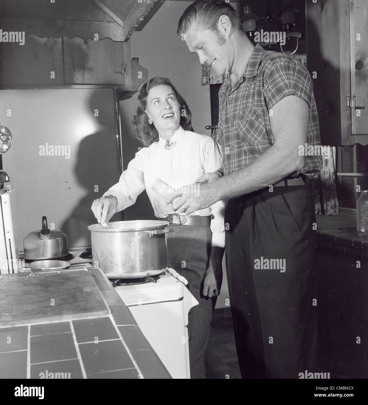 CHUCK CONNORS with wife Elizabeth Jane Riddel.Supplied by Photos inc ...