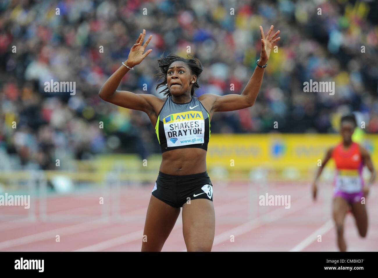 13.07.2012. Crystal Palace, London, ENGLAND. Womens 400m Hurdles Final