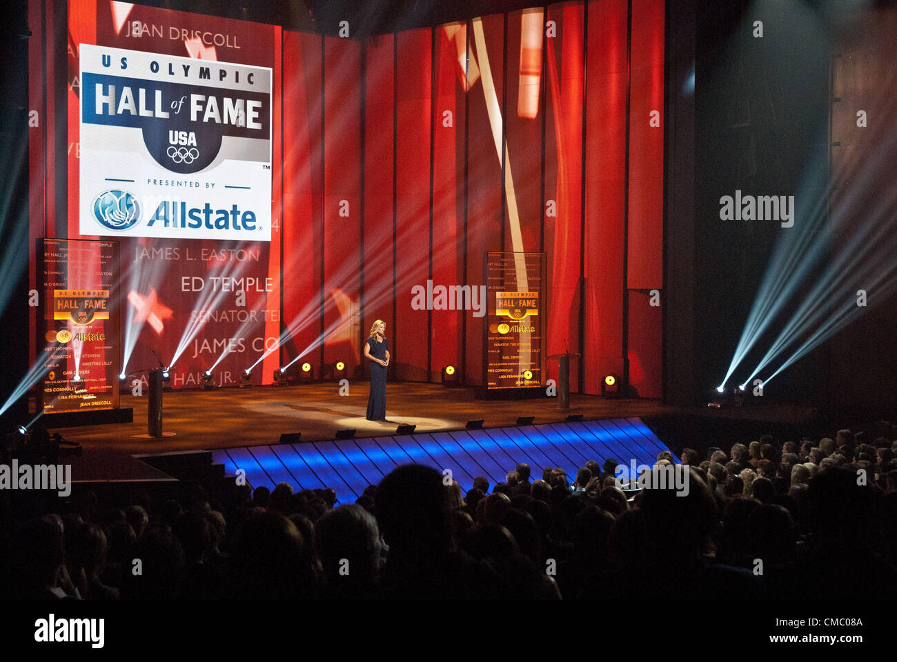 Alexandra Flanagan co-hosts the telecast of the 2012 U.S. Olympic Hall of Fame Inductee Awards Stock Photo