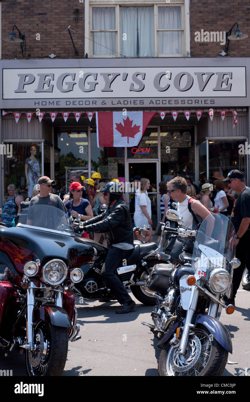 People gathering and celebrating Friday the 13th in Port Dover. Bikers