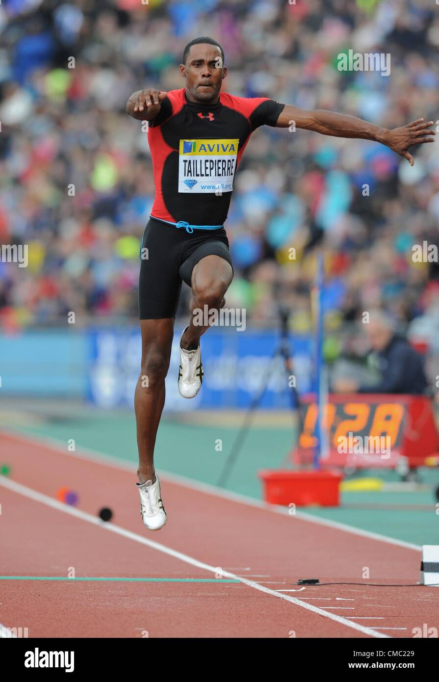 14.07.2012 London ENGLAND Mens Triple Jump, in action during the Aviva Grand Prix at the Crystal Palace Stadium. Stock Photo