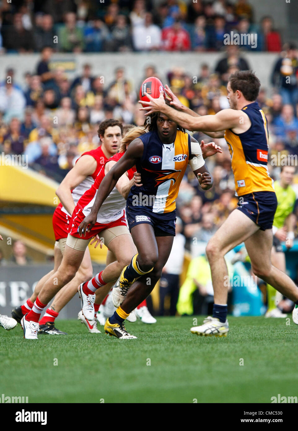 15.07.2012 Subiaco, Australia. West Coast v Sydney Swans. in action during the Round 16 game played at Patersons Stadium. Stock Photo
