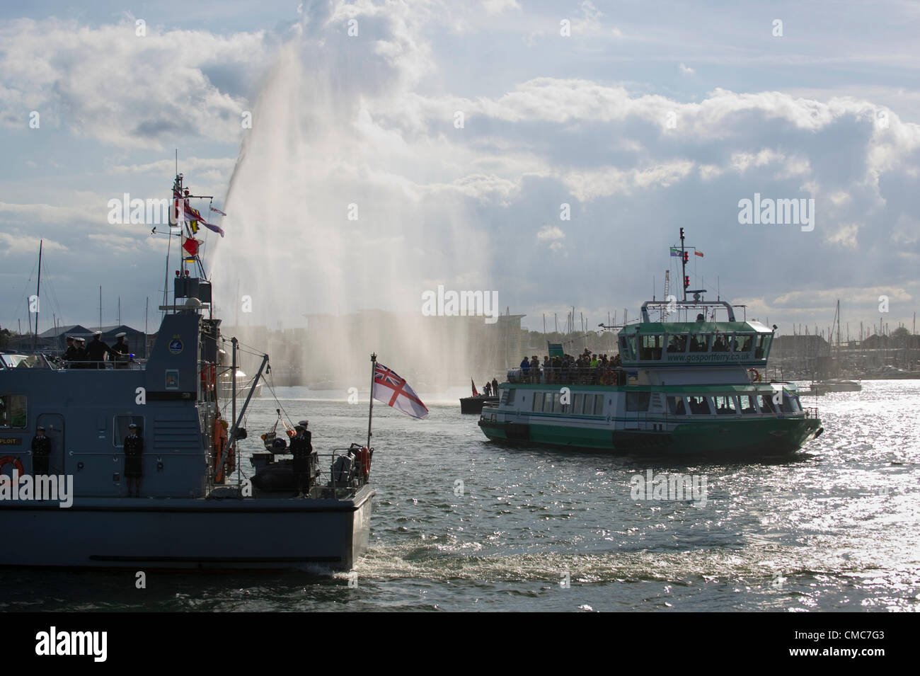 Thousands of people gather in Portsmouth to the Olympic Torch