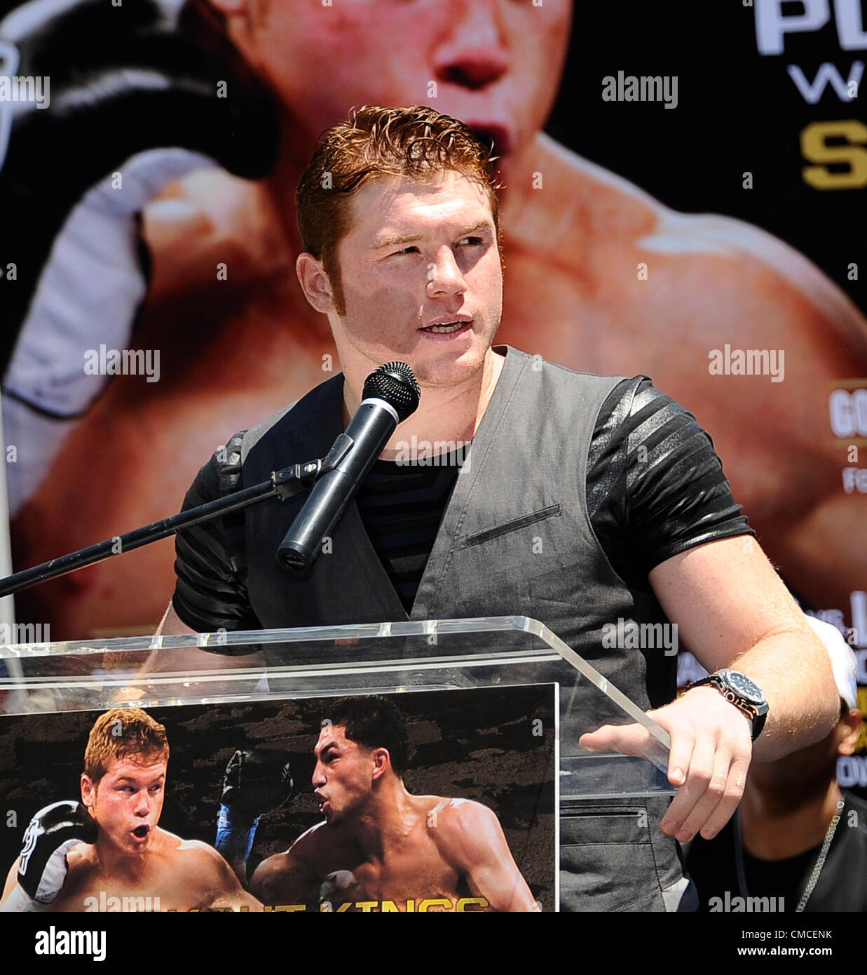 July 17,2012. Los Angeles CA. USA- Canelo Alvarez WBC Super ...