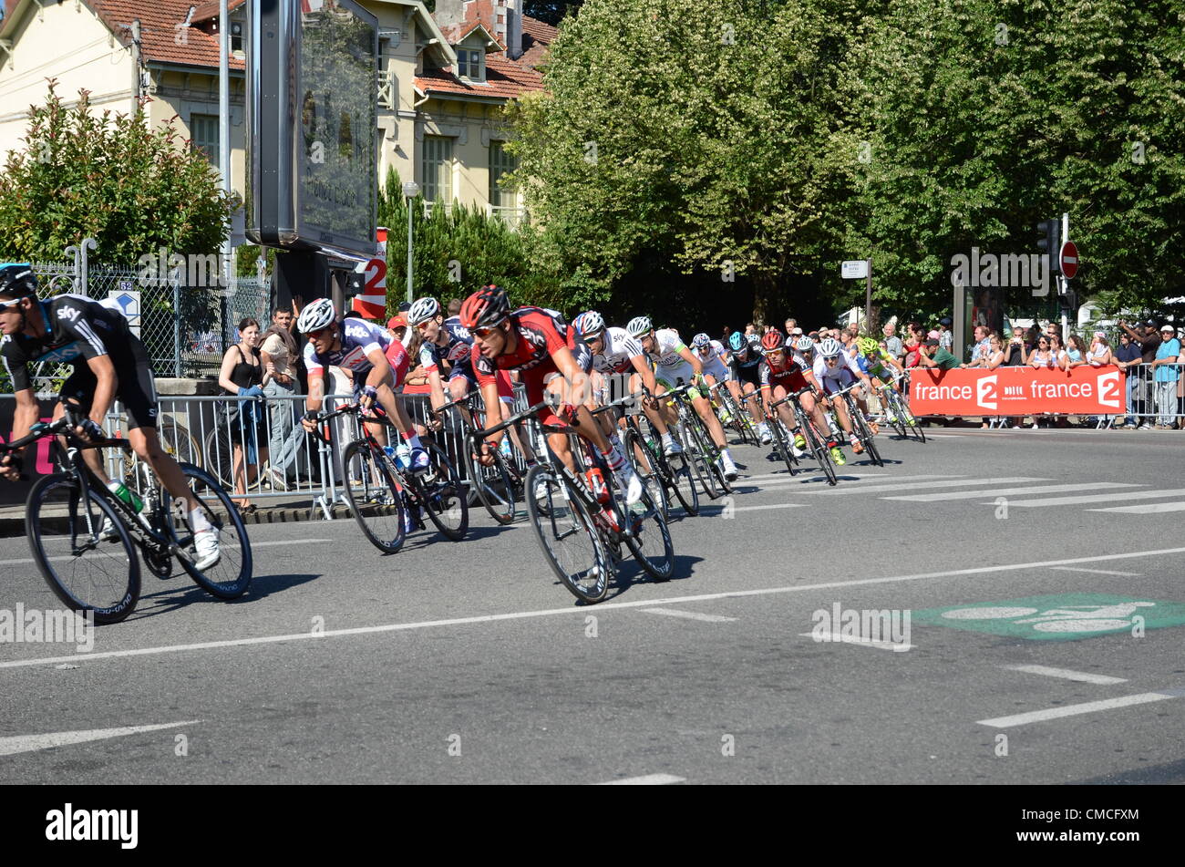 The 99th Tour de France arrived to Pau in 16 July 2012. Stock Photo