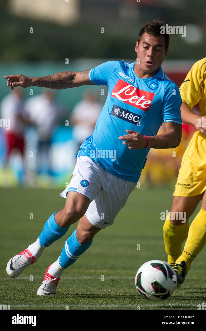 Eduardo Vargas Napoli July 17 2012 Football Soccer Pre Season Friendly Match Between Napoli 9 0 Solandra At Dimaro Stadium In Dimaro Italy Photo By Maurizio Borsari Aflo 0855 Stock Photo Alamy