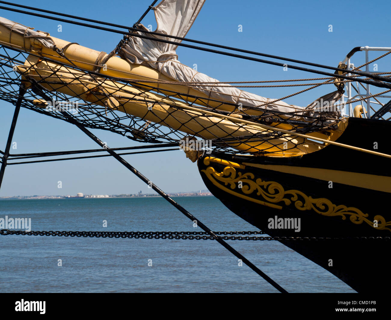 Danish ship George Stage docked in Lisbon for the Tall Ship Race 2012 ...