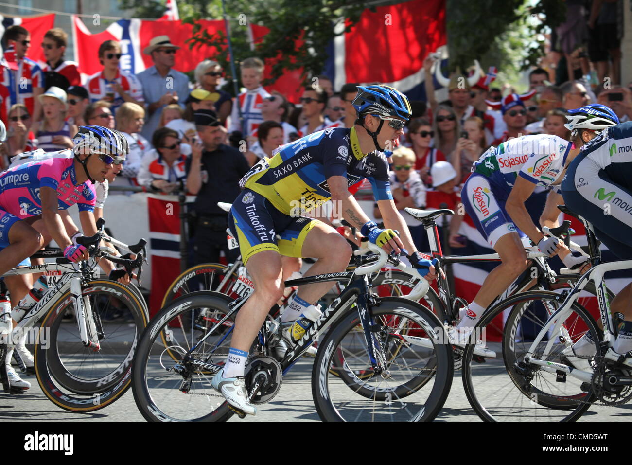 Tour de France 2012, stage 20.  Rambouillet to Paris. 22nd July 2012. Nick Nuyens of Team Saxo Bank-Tinkoff Stock Photo