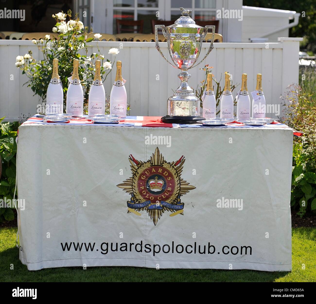 22.7.2012. Egham, Surrey, England. The Diamond Jubilee Trophy. The AUDI International Polo featuring the Coronation Cup at Guards Polo Club, Smith's Lawn, Windsor Great Park, Egham, Surrey, England on 22 July 2012. Stock Photo