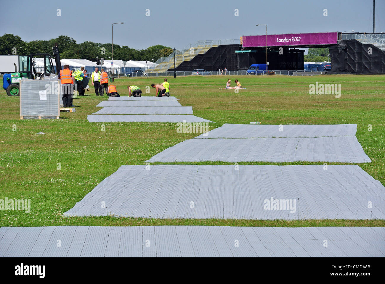 Friday 13th July 2012 Operation Olympics, HMS Ocean takes her place on the  River Thames in preparation for London 2012 Olympic Games security  operation Stock Photo - Alamy