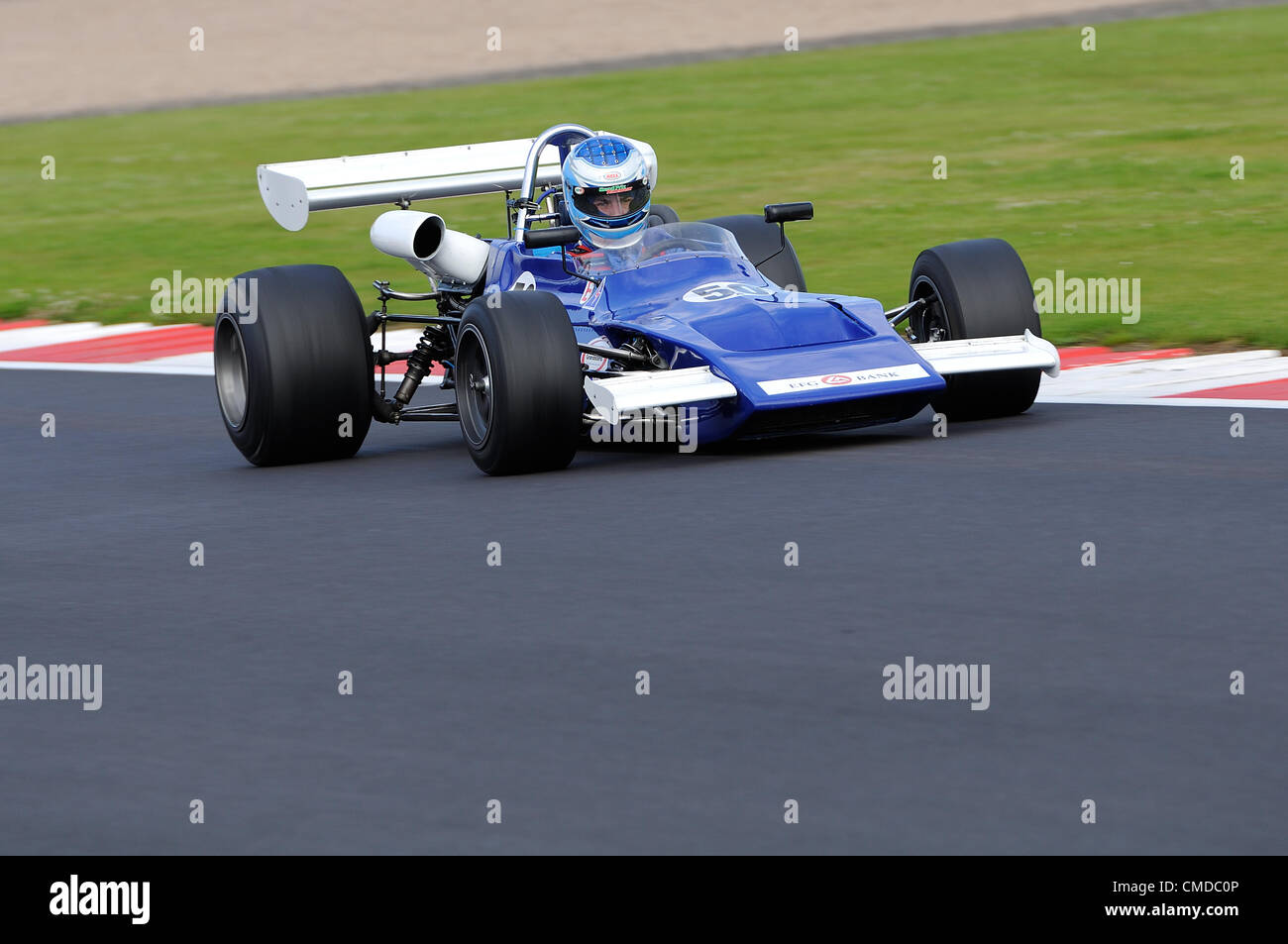 22nd July 2012, Silverstone, UK.  Ewan Bason's March 712 during the Peter Gethin Memorial Trophy for Historic Formula 2 and Formula 5000 race at Silverstone Classic 2012 Stock Photo