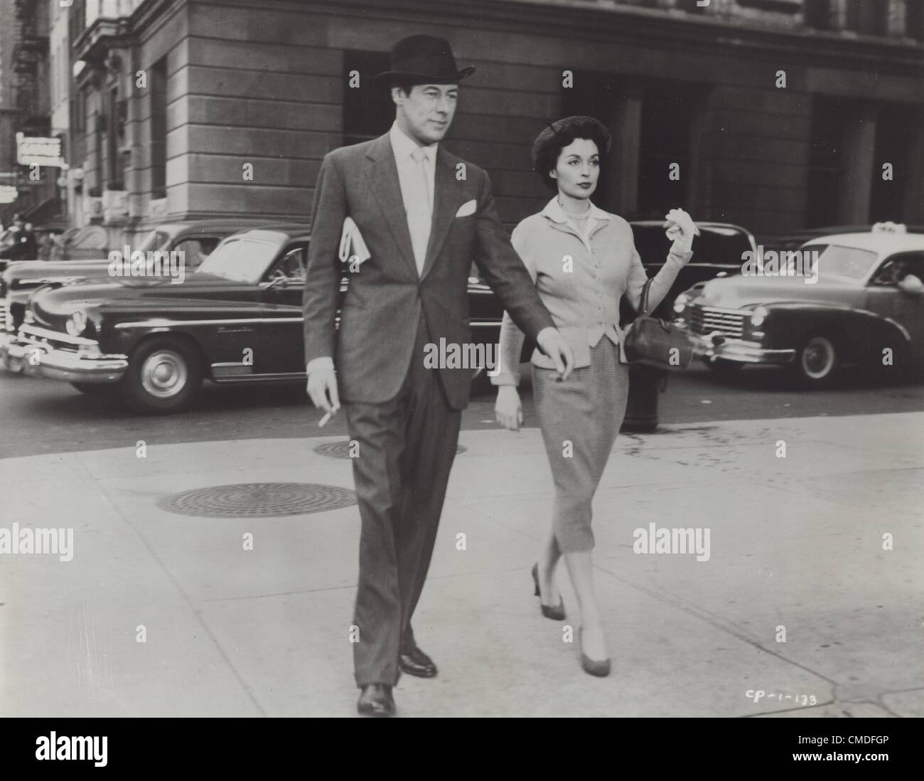 REX HARRISON and Lilli Palmer in a scene from Main Street to Broadway in New York.still.Supplied by   Photos, inc.(Credit Image: Â© Supplied By Globe Photos, Inc/Globe Photos/ZUMAPRESS.com) Stock Photo