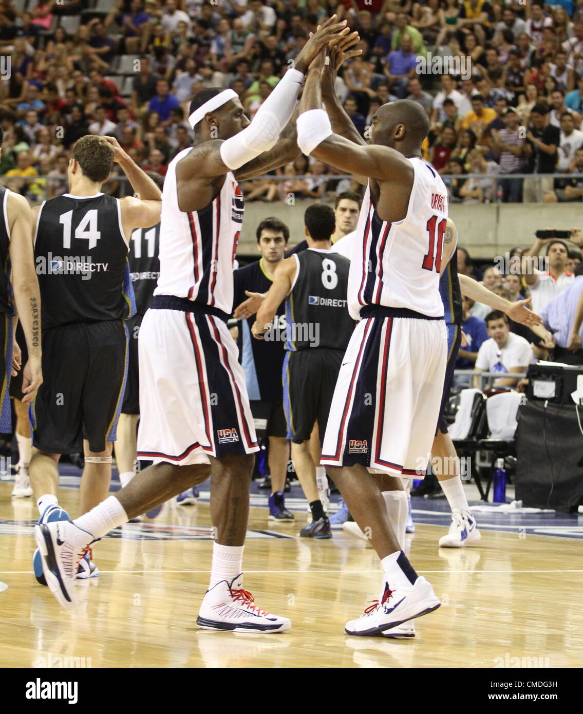 22 07 12 Barcelona Spain Lebron James L And Kobe Bryant R In Action During Friendly Match Between Usa Versus Argentina At Palau St Jordi Warm Up Game Before The 12 London Olympic Games 22 07 12 Barcelona Spain Lebron James L And Kobe Bryant R In Action During Friendly Match Between Usa Versus Argentina At Palau St Jordi Warm Up Game Before The 12 London Olympic Games