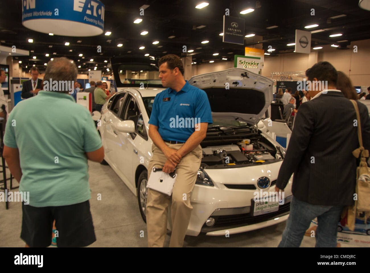 24 July 2012 San Antonio, Texas, USA Toyota Prius, an electric car