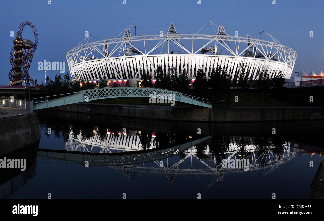 Olympic Stadium at the Olympic Park, London, Britain, on Wednesday, July 25, 2012. (CTK Photo/Radek Petrasek) Stock Photo