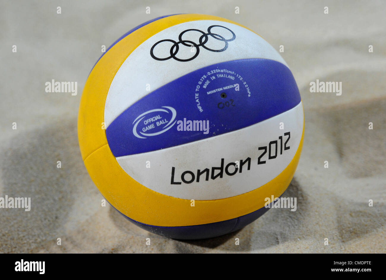 Beach volleyball, balloon, London, Britain, on Wednesday, July 25, 2012. (CTK Photo/Michal Kamaryt) Stock Photo