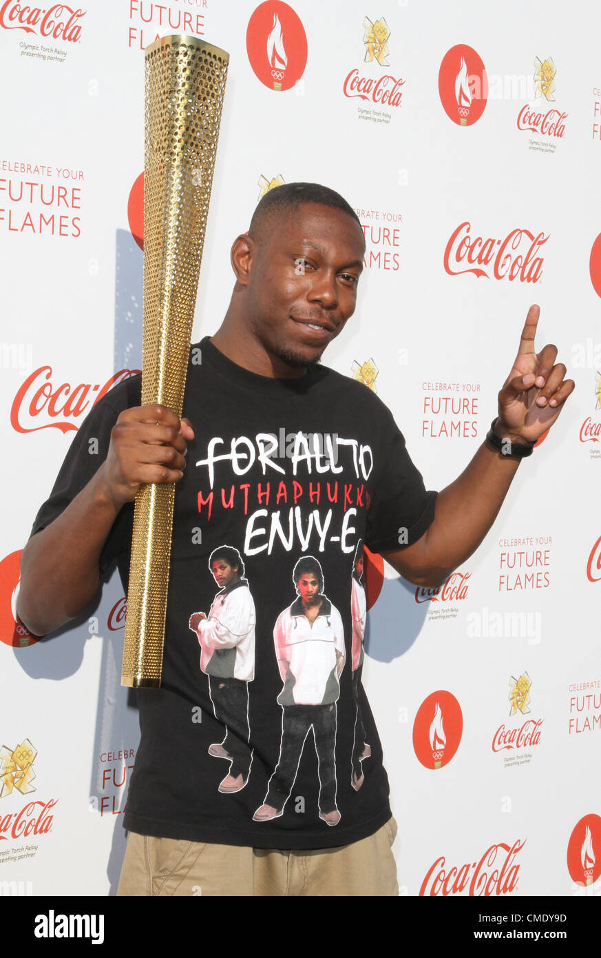 Dizzee Rascal 2012 Dizzee Rascal - Coca Cola Olympic Torch Relay Finale - Backstage - at ...