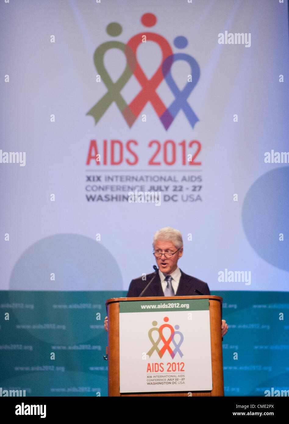Former US President Bill Clinton speaks at the 2012 International AIDS ...